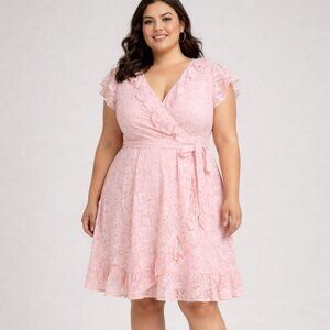 danny and nicole blush lace. Size 16W